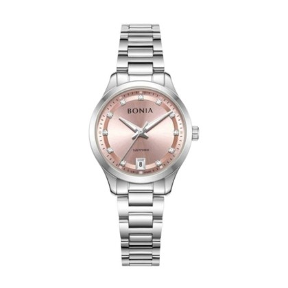 Bonia Elegance BNB10948-2377 Pink Sunray Dial Women Watch 